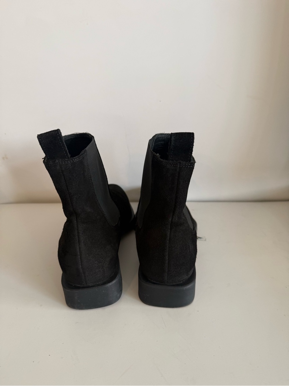 Black Suede Chelsea Ankle Boots - men